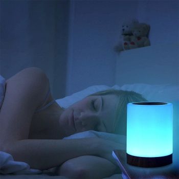 Color Changing Touch Bedside Lamp Rechargeable Night Light