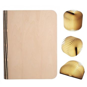 Foldable LED Book Lamp USB Rechargeable Creative Table Lamp Brown