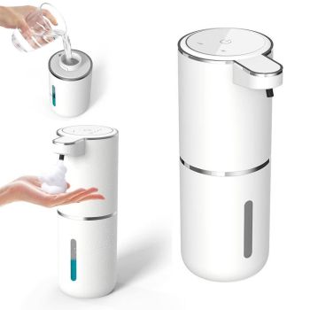 380ML Automatic Soap Dispenser Touchless Adjustable Soap Dispenser Rechargeable Black