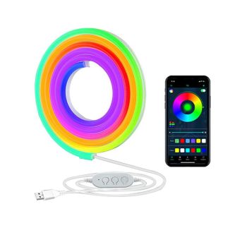 1 Set USB Neon LED Strip Light Music Sync Color Changing for Room Decor 3 m