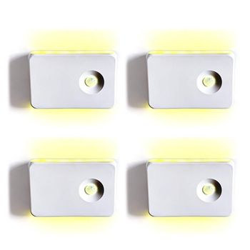 4Pcs Motion Sensor Night Lights for Stairs Indoor Hallway Stairway Bathroom RGB