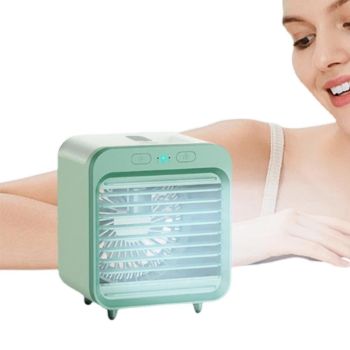 Portable Air Conditioner Fan 3 Speeds Cooling Humidifier Fan for Room Desk Bedroom Office White