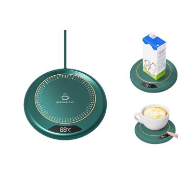 Electric Coffee Mug Warmer Milk Food Hot Plate Cup Warmer for Home Office Green