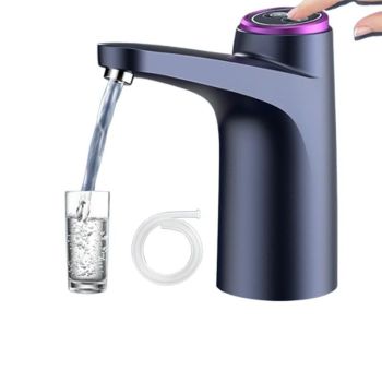 Electric Water Dispenser Pump Automatic Water Bottle Pump for Universal Bottle Black
