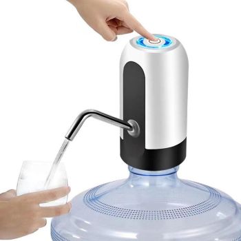 Electric Water Dispenser Pump Automatic Water Bottle Pump for Universal Bottle White