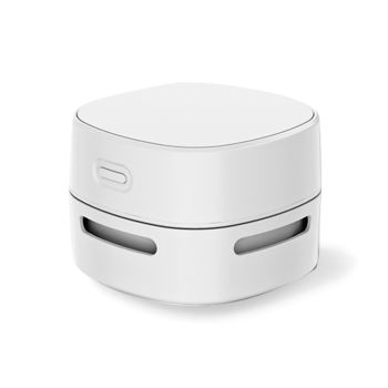 Mini Desktop Vacuum Cleaner Rechargeable USB Desk Sweeper for Home Office White