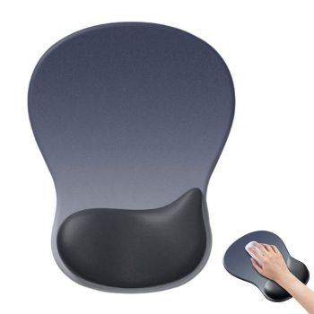 Gel Wrist Rest Mouse Pad Non-Slip Ergonomic Mouse Mat for Computer and Laptop Black