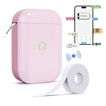 Portale Label Printer Wireless Bluetooth Label Maker Machine with Label Paper White
