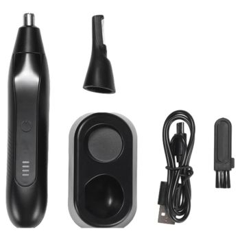 2-in-1 Electric Nose Hair Trimmer For Men Replaceable Eyebrow Body Hair Clipper