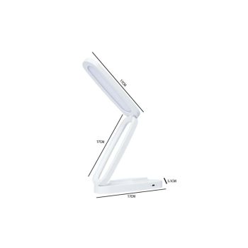 LED Desk Lamp Eye-Caring Foldable Desk Light Touch Control Reading Lamp-White