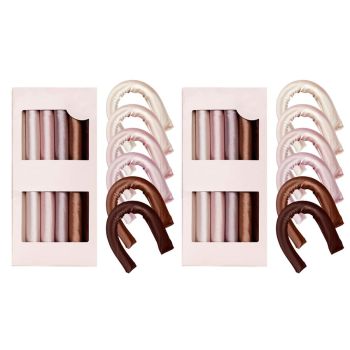 12Pcs Heatless Hair Curler For Long Medium Hair Curls-Multicolor