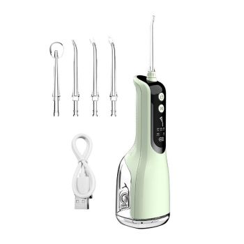 Cordless Water Flosser Teeth Cleaner 300ML Dental Flosser with 4 Jet Tips -White