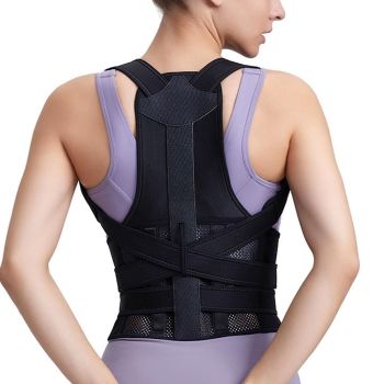 Posture Corrector Back Brace for Women and Men Adjustable Upper Shoulder Back Support Brace -Purple