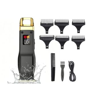Rechargeable Men Hair Clipper Wet Dry Use for Home Dorm Barber Shop-Gold