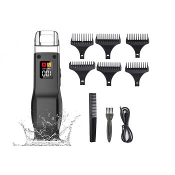 Rechargeable Men Hair Clipper Wet Dry Use for Home Dorm Barber Shop-Grey