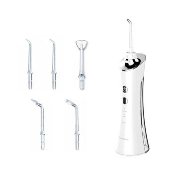 Water Dental Flosser Teeth Cleaner Rechargeable Water-resistant Cordless Water Dental Flosser for Home Travel -Pink