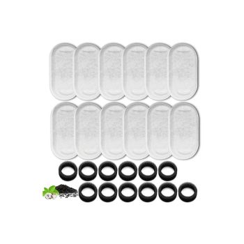 12 Sets Carbon Filters Water Fountain Replacement for Pet Dog Cat Water Drinking