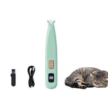 Electric Dog Paw Trimmer Digital Display Dual Speed Pet Groomer-White