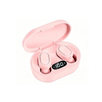 Bluetooth 5.1 Wireless Earbuds with LED Display IPX4 Waterproof Headphones-White