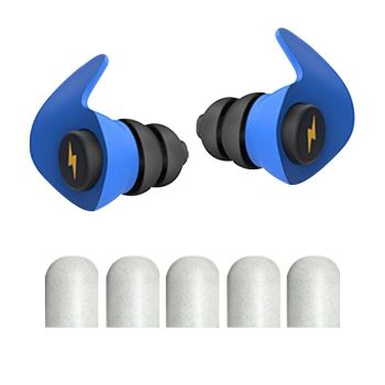 Ear Plugs for Sleeping Noise Silicone Earplugs Sound Reduction Reusable Earplugs with 5 Pairs Replacements -Black
