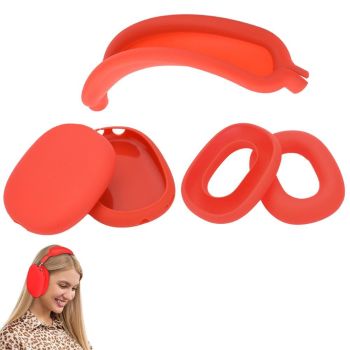 Silicone Case Cover for AirPods Max Headphones Clear Soft Ear Pad Protective Sleeves -Dark Blue