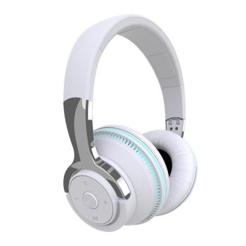 Wireless Bluetooth Headphones Over Ear Foldable Stereo Noise Cancelling Earphone for Travel Home Office -Blue