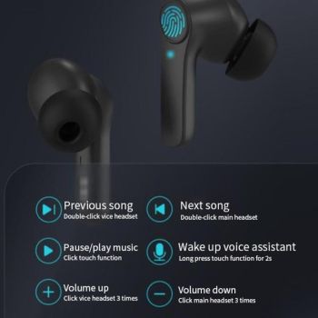Wireless Headphones Wireless Earbuds B11 Wireless Earbuds Bluetooth 5.0 Headphones TWS Headset with Charging Case -Black