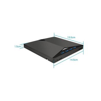 External CD/DVD Drive USB 3.0 Ultra-Slim Portable Burner Writer Compatible with Mac Os Windows 11 10 7