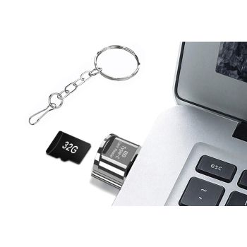 SD Card Reader for iPhone ipad Android Mac Camera Micro SD Card Reader -USB Port