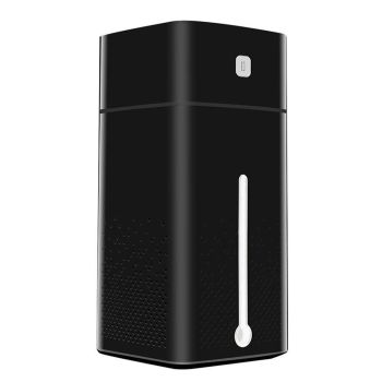 1L Ultrasonic Air Humidifier Cool Mist with 7 Color LED Light for Bedroom-Black