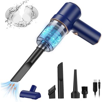 Handheld Car Vacuum Cleaner for Car Home Office Pet-Blue