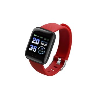 116plus Waterproof Smart Watch Sports Fitness Trackaer with Heart Rate Monitor for Men and Women-Blue