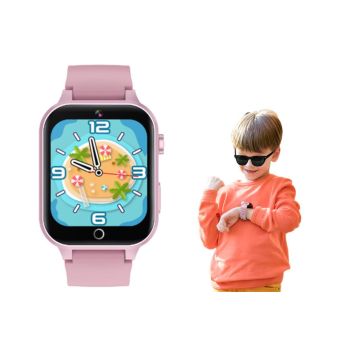 Kids Smart Watch Touch Screen Elastic Strap Smartwatch With Video Camera Pedometer-Black