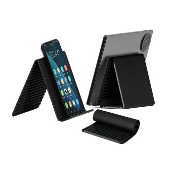Portable Silicone Phone Stand Desk Holder for Office Travel Airplane-Orange
