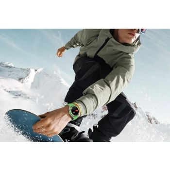 Smart Watch 1.43-Inch Fitness Watch with 24H Heart Rate Blood Pressure Blood Oxygen Female Physiological Flashlight Activity Tracker-Green