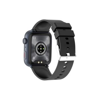 Smart Watch 1.85-Inch Fitness Watch with Heart Rate Noninvasive Blood Sugar Monitor HRV Detection Body Temperature SOS Call Activity Tracker-Black