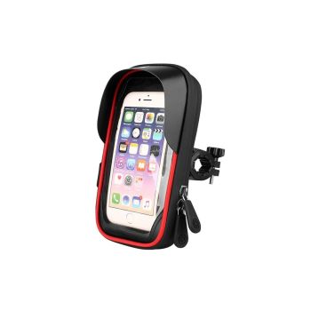 Waterproof Bike Phone Holder Fully Enclosed Touch Sensitive Phone Mount-Blue