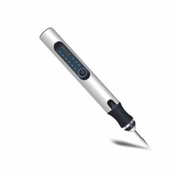 Electric Micro Engraver Pen DIY Engraving Tool Kit Cordless Portable Rechargeable Engraving Pen-Silver