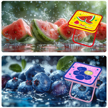 Ultra-lightweight and portable folding camping chair,  versatile folding chair for outdoor fishing, waiting in line, and picnics—Yellow Watermelon Pattern