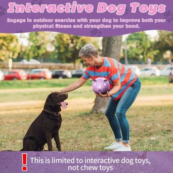 Durable Dog Soccer Ball Toy, 15cm Inflatable Soccer Ball, Teething and Entertainment Training Ball, Includes Pump - Pink