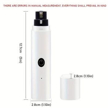 Rechargeable Electric Pet Nail Grinder with LED Light, Universal Grinder for Cats and Dogs - Green