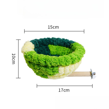 2-in-1 Parrot Perch Warm Bed Nest, Coral Fleece Hanging Bird Cage Sleeping Hut for Budgies, Cockatiels, Lovebirds, and Small Parrots – Winter Warm House - Assorted Colors