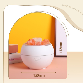Himalayan Salt Stone Flame Aroma Diffuser, 4 in 1 Essential Oil Humidifier with Warm Night Light, Timer Ultrasonic Cool Mist Diffuser for Home Bedroom