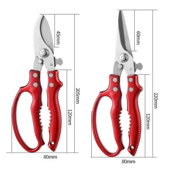 2-Pack Gardening Pruning Shears Set, 30Cr13 Stainless Steel Straight & Curved Shears with Non-Slip Handles for Gardens, Orchards, and Flower Arrangements—Green