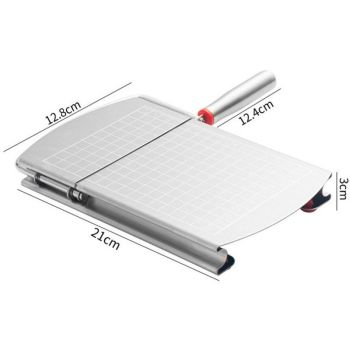 Stainless Steel Cheese Slicer with Measuring Scale, Non-Slip Manual Cutter for Ham Butter Bread Fruit Vegetable