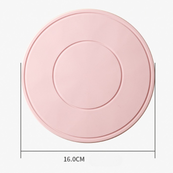 Food-Grade Silicone Heat-Resistant Trivet, 16cm Non-Slip Table Mat, Snowflake Hollow Hot Pot Coaster—Pink
