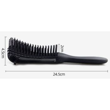 Adjustable 8-Claw Detangler Hair Brush, Hollow Curved Vent Brush for Wet and Dry Hair Styling and Massage - Blue