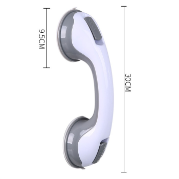Suction Cup Bathroom Grab Bar, Anti-Slip Shower Assist Handle for Elderly, No Drill Toilet Tub Safety Handrail 2 Pack
