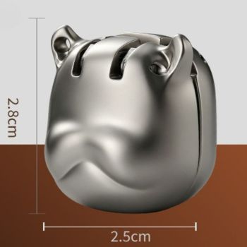 Cartoon Puppy Mini Folding Nail Clipper, Thick Stainless Steel Portable Anti-Splash Travel Nail Cutter—Dark Gray