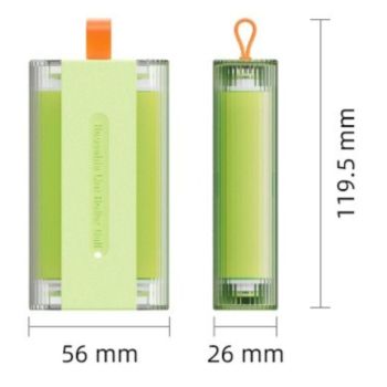 Double Roller Washable Lint Remover with Dust Cover, Portable Reusable Pet Hair and Dust Sticky Roller—Green